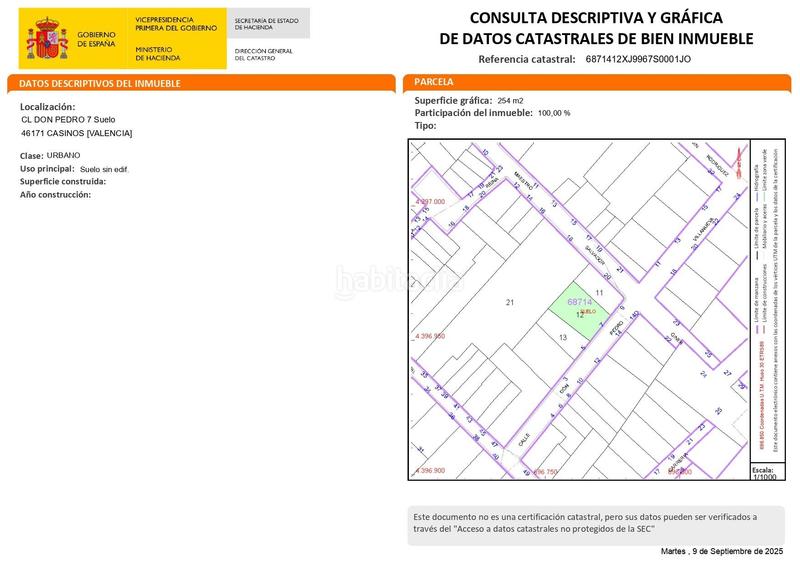 Foto c68358de-5b4e-497c-b27c-ea58d38ebbd1. Terreny residencial a Casinos Foto c68358de-5b4e-497c-b27c-ea58d38ebbd1. Terreny residencial a Casinos