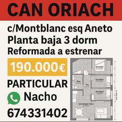 Pis Carrer del mont blanc 57. Particular vendo piso planta baja reformado Pis Carrer del mont blanc 57. Particular vendo piso planta baja reformado