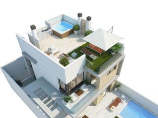 Xalet en Benijófar. Residencial de chalets contemporáneos con piscina y gran sótano Xalet en Benijófar. Residencial de chalets contemporáneos con piscina y gran sótano
