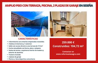 Pis a El Quiñón. Amplio piso con terraza, piscina, 2 plazas de garaje y zonas com Pis a El Quiñón. Amplio piso con terraza, piscina, 2 plazas de garaje y zonas com