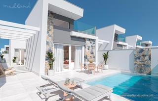 Chalet à Las Lomas de Rame-Bahía Bella. Moderno chalet en una planta con 3 dormitorios, solárium y pisci Chalet à Las Lomas de Rame-Bahía Bella. Moderno chalet en una planta con 3 dormitorios, solárium y pisci