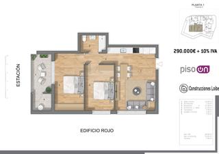 Pis  Sabino arana kalea 32. Obra nueva martija. vivienda de 2 habitaciones y 1 baño Pis  Sabino arana kalea 32. Obra nueva martija. vivienda de 2 habitaciones y 1 baño