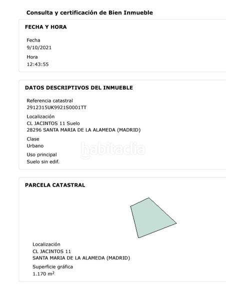 Foto 1c38da95-ccab-415e-a203-d254e5b0a04b. Terreny residencial a Santa María de la Alameda Foto 1c38da95-ccab-415e-a203-d254e5b0a04b. Terreny residencial a Santa María de la Alameda