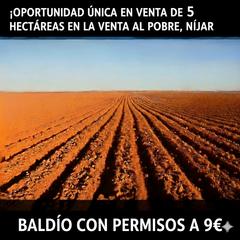 Finca rústica a Camino calesa 8. Venta de baldío de 5 hectáreas en la venta al pobre níjar. Finca rústica a Camino calesa 8. Venta de baldío de 5 hectáreas en la venta al pobre níjar.