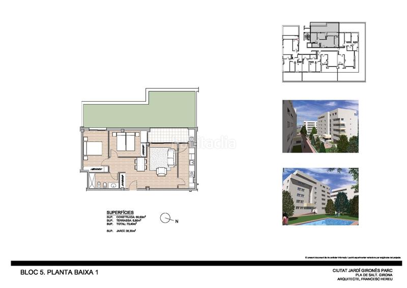 Foto 29b694c2-fe65-4062-8163-68363c0aa1d0. Penthouse 164m<sup>2</sup> with heating pool in Barri dels Escriptors Salt Foto 29b694c2-fe65-4062-8163-68363c0aa1d0. Penthouse 164m<sup>2</sup> with heating pool in Barri dels Escriptors Salt