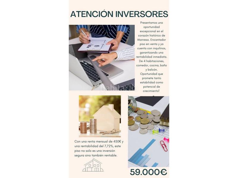 Foto c6b599a8-b78c-40cc-ad6d-1874beb44b9f. Piso  con inquilinos solo inversores en Barri Antic Manresa