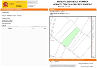 Propriété à Totana. Venta parcela rústica en cañada hermosa, totana