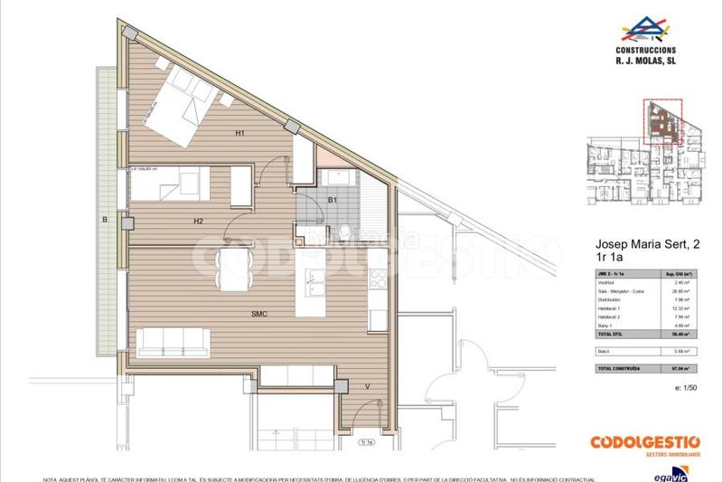 Foto 69df58e3-867c-41ac-bc04-e14d58112962. Appartement 67m<sup>2</sup> dans carrer josep maria sert 2 dans Nord Vic