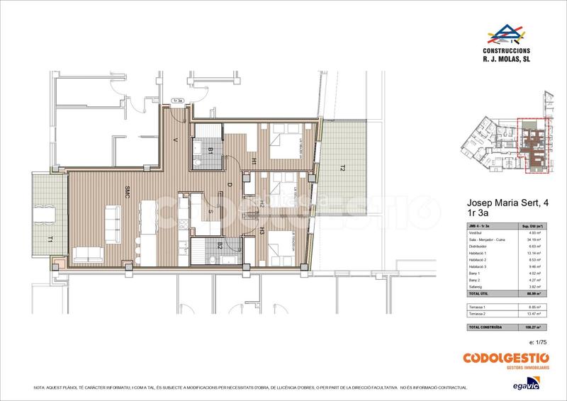Foto d09b3ecd-df18-48d3-a78f-9c3637d33c32. Appartement 108m<sup>2</sup> dans carrer josep maria sert 2 dans Nord Vic