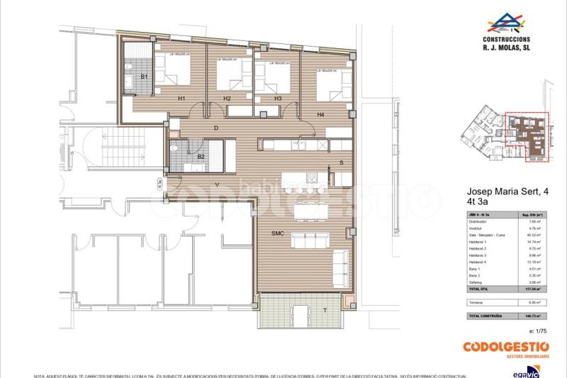 Foto dc535670-5ae7-47e3-af05-b37a8695b2b4. Appartement 140m<sup>2</sup> dans carrer josep maria sert 2 dans Nord Vic