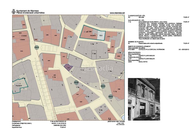 Foto 6e2c1d8f-8f7f-4fb3-9d5f-97fdcce11d84. Edifici a carrer de sant miquel 35 a Barri Antic Manresa