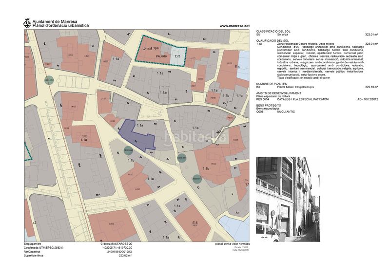 Foto ae6f4d6c-9b21-41a5-b7c7-04d5d616e391. Edifici a carrer de sant miquel 35 a Barri Antic Manresa