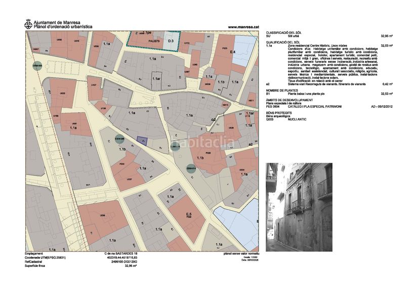 Foto f53e287f-99ce-4574-ac05-d7b4f1b30ffb. Edifici a carrer de sant miquel 35 a Barri Antic Manresa
