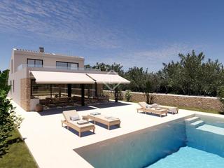 Chalet à Cala Blanca. Villa de obra nueva de 3 dormitorios con excelentes acabados y p