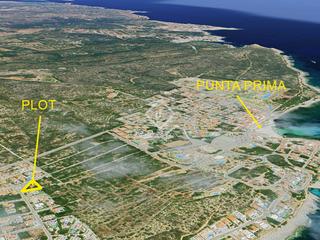 Finca rústica a Biniancolla-Punta Prima. Parcela edificable de 1.382 m en venta en son remei, sant lluis,