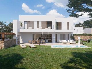 Chalet in Son Parc. Villa de obra nueva de 4 dormitorios con jardín de 297 m en vent