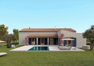 Xalet a Santanyí Poble. Finca con chalet en construcción