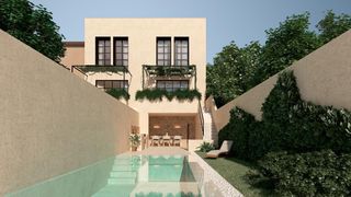 Casa adossada a Vilafranca de Bonany. Adosado de obra nueva con piscina en vilafranca