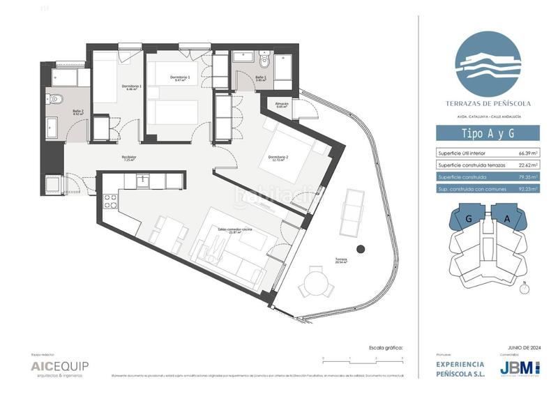 Foto 01100d8e-26d5-4858-893a-96bd8d6294dc. Apartament 102m<sup>2</sup> a carrer d' alacant 7 a Playa Norte Peñíscola