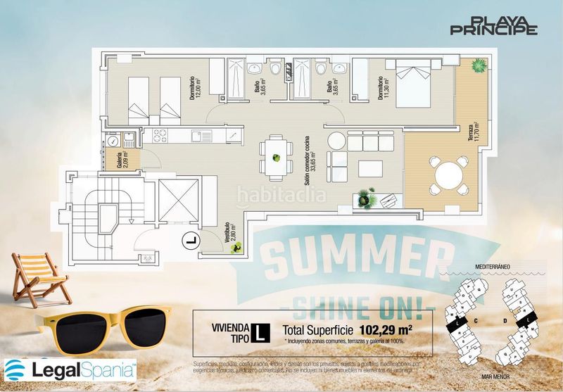 Foto 5ac10364-5fa0-492a-bac4-99a71e9e5eba. Apartamento en l 1410 playa príncipe, fase d, modelo l ref 1410 www.legalspania.com postlegalspania.com 34 968142498 34608572837 en Manga del Mar Menor (La)