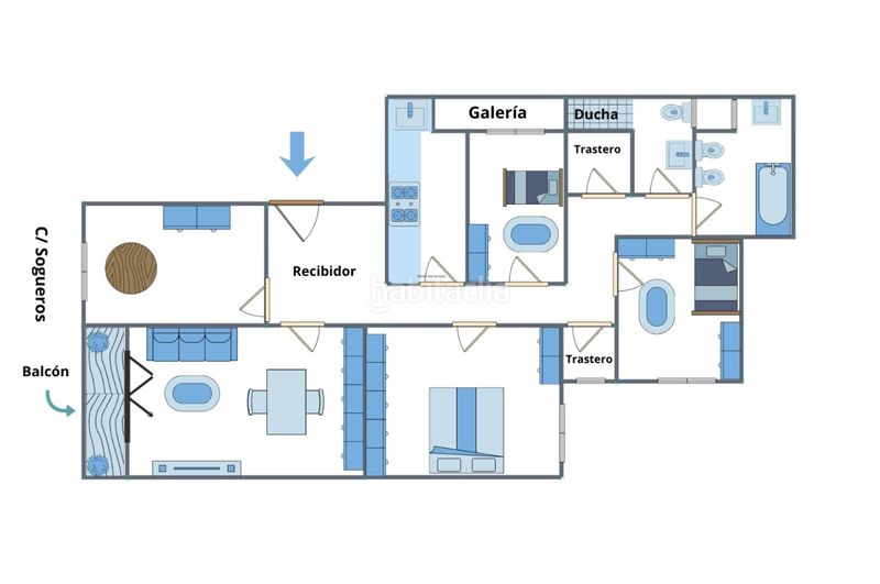 Piso de cuatro habitaciones en venta en El Carmen en Valencia - Imagen 35