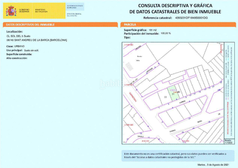Foto 5068e7bb-4c3d-4c2b-b48e-3cea3b4b7e5a. Terreno residencial en sol 5 solar en venta en Sant Andreu de la Barca