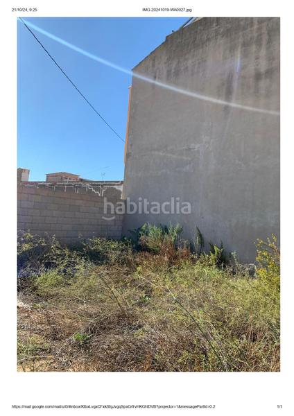 Foto f04e5c4c-2905-4228-a0e1-16effa01b58a. Terreno residencial excelente solar urbano en benifaiò! en Benifaió