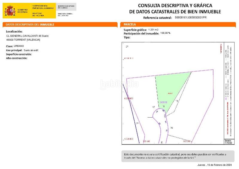 Foto eed72b97-86fd-4bba-820e-81ccea7d6997. Terreno residencial parcela urbana con vistas increibles en Torrent
