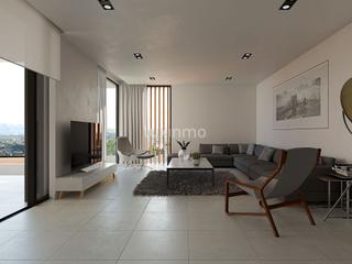 Chalet en Altea la Vella. Nueva urbanización villas independientes con piscina en zona tra