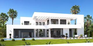 Xalet a El Montgó. Villa moderna en denia en parcela grande
