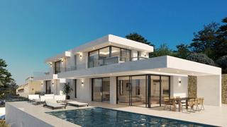 Xalet a La Empedrola. Impresionante casa moderna con vistas al mar en venta en calpe
