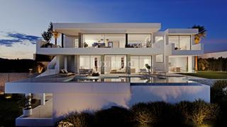 Chalet à Cumbre del Sol. Exclusiva villa contemporánea completamente equipada para una vi