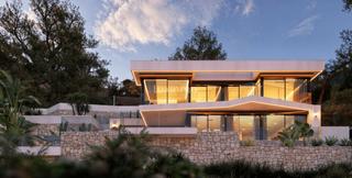 Chalet in La Fustera. Elegante villa de 4 dormitorios con vistas al mar en venta en ra