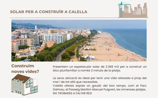 Terreny residencial a Calella. Solar edificable en calella