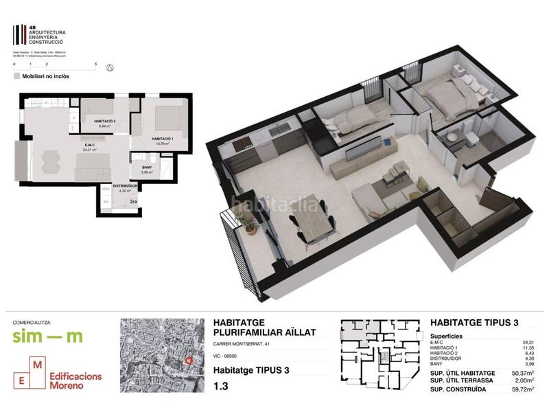 Foto df8104bc-f2fa-49bb-877d-be35da20883c. Appartement dans montserrat 41 dans Caputxins-Ambulatori Vic