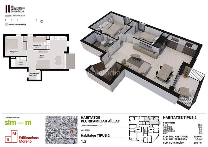 Foto 77e63cf2-a988-45a1-82e2-d9a886e79e3b. Appartement 60m<sup>2</sup> dans carrer de montserrat 41 dans Caputxins-Ambulatori Vic