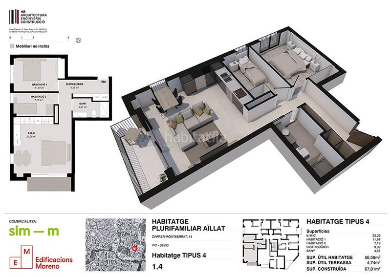 Foto ce5f75fd-87bb-4e02-84d7-f4a6354b867b. Appartamento 67m<sup>2</sup> in carrer de montserrat 41 in Caputxins-Ambulatori Vic