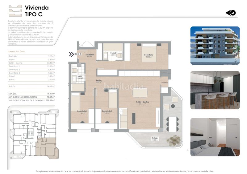 Foto c5320b73-9bfc-422f-8dd8-9c96d9925c94. Pis 98m<sup>2</sup> amb aparcament piscina a Zarandona Murcia