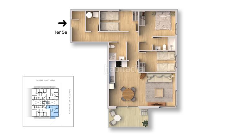 Foto 9382c4fe-5873-43ec-9faa-4c1eafd3c8b1. Piso 90m<sup>2</sup> obra nueva 3 habitaciones en Sant Joan - Vilarromà Palamós