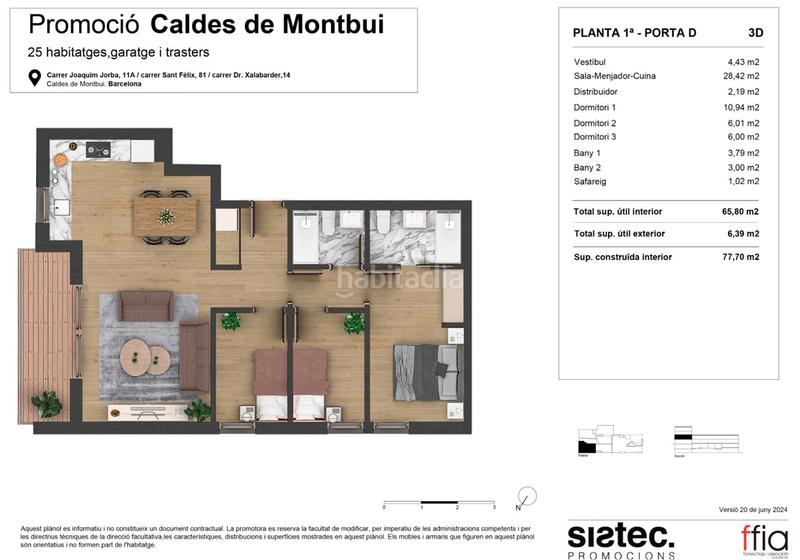 Foto d8732f49-08da-40fd-a77a-b254308b8923. Appartamento 77m<sup>2</sup> in carrer doctor xalabarder 14 in Caldes de Montbui