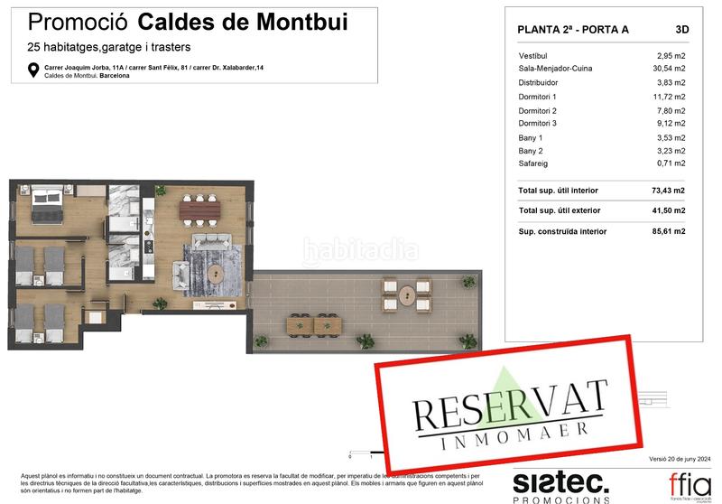 Foto 0ff0a4d9-2493-4e5d-b899-3a60baf4a221. Flat 85m<sup>2</sup> in carrer doctor xalabarder 14 in Caldes de Montbui