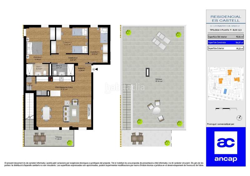 Foto 154e5164-9065-4787-adbd-9bf904a36bcf. Dachwohnung 106m<sup>2</sup> in carrer leonardo da vinci 2 in Vilafortuny Cambrils