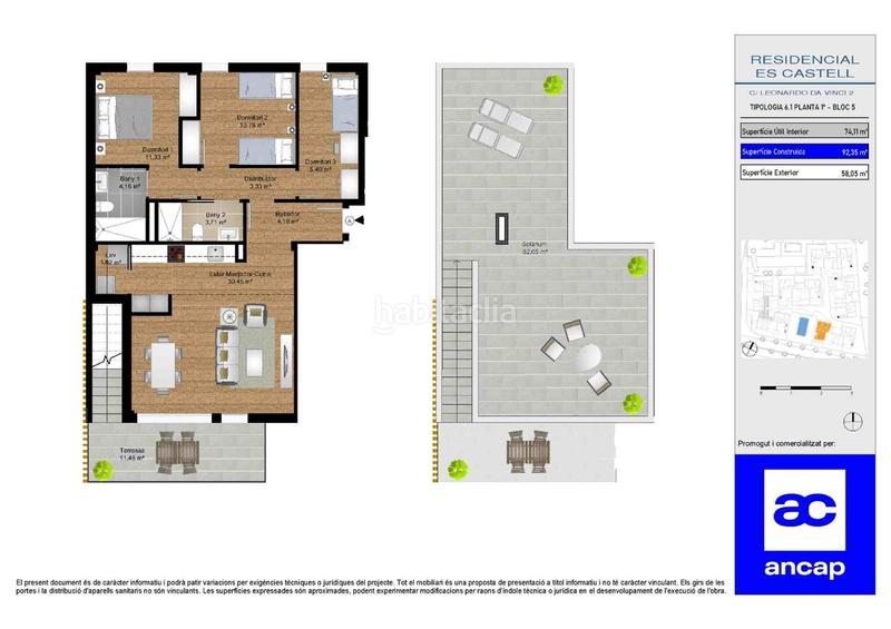 Foto b55bb59b-c391-46ec-8105-373106d21694. Ático 92m<sup>2</sup> en carrer leonardo da vinci 2 en Vilafortuny Cambrils