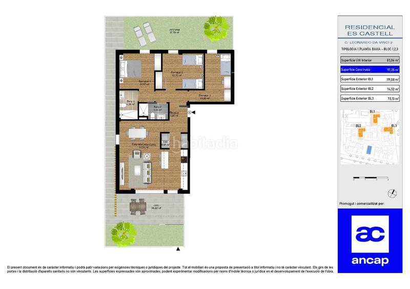 Foto 999cdeee-7384-4b9b-9b4f-03a3dd051bea. Piano terra 97m<sup>2</sup> in carrer leonardo da vinci 2 in Vilafortuny Cambrils