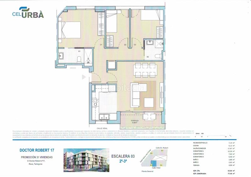 Foto a41fe55e-3230-4026-af15-79b983249f95. Piso 78m<sup>2</sup> en Centre Reus
