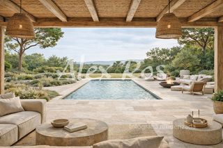 Casa  De baix. Casa independiente con jardín y piscina a 5 min del golf de pals
