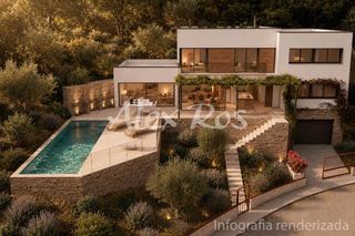 Casa  Bany de la sultana. Villa mediterránea con vistas al mar y a sa riera en begur