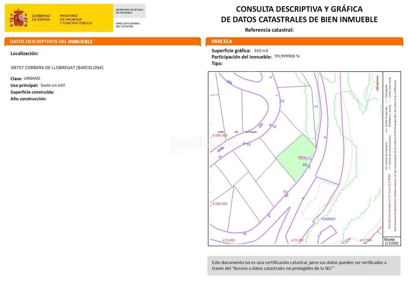 Foto 37561fc2-78f2-4175-81d8-ae1ec5fbc67b. Terreno residenziale in Corbera de Llobregat