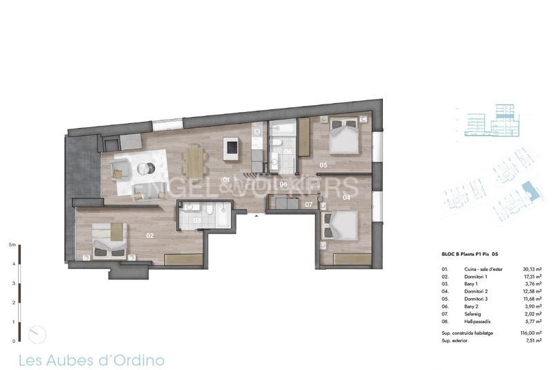 Foto 7cbea8c4-6e9d-4b61-8eb0-3dac99e82ea6. Apartment 112m<sup>2</sup> with heating parking pool in coll d´Ordino Ordino