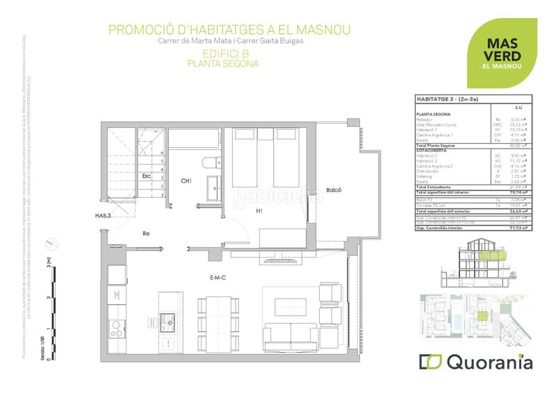 Foto 0c6d7dab-3e44-4026-8fd3-0a8932c34fe8. Dúplex 91m<sup>2</sup> amb calefacció piscina a Califòrnia-Santa Madrona Masnou (El)